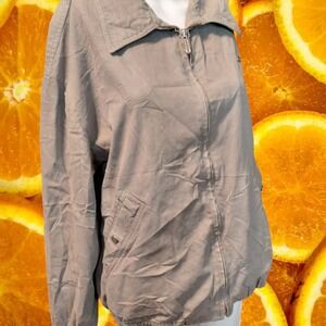 Lacoste‎ Men's Beige Full Zip Collared Bomber Jacket Size 54/5